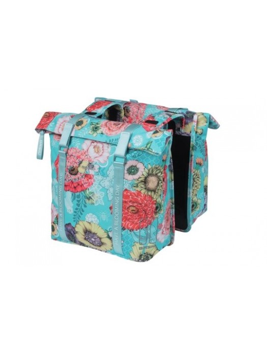 BASIL dubbele tas Bloom Field Volume: 28-35l, maten (L x B x H): 30 x 15 x 33cm,